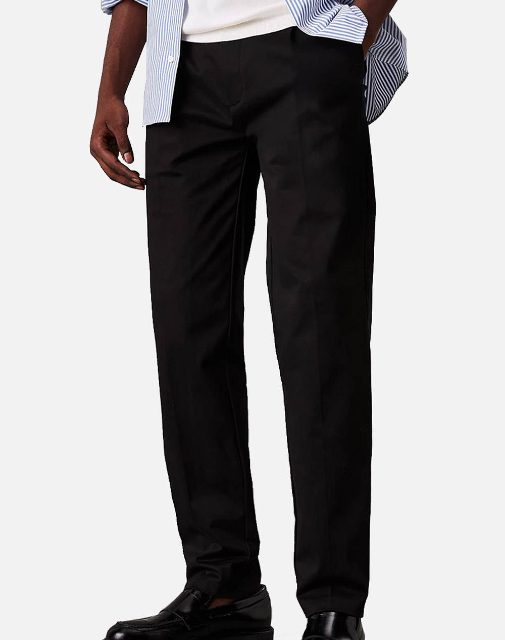 CALVIN KLEIN SATEEN STRETCH TAPERED PLEAT