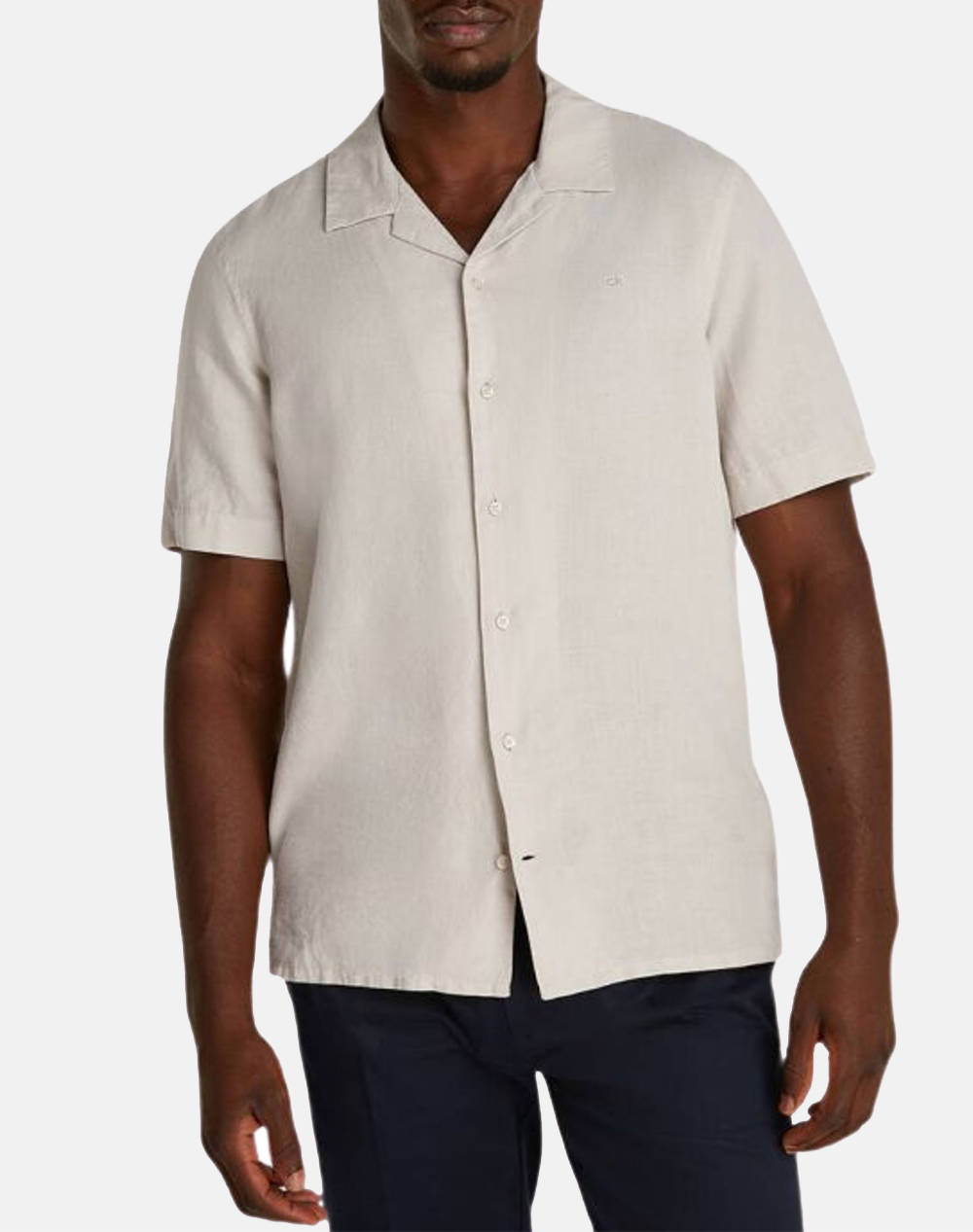 CALVIN KLEIN LINEN COTTON CUBAN S/S SHIRT
