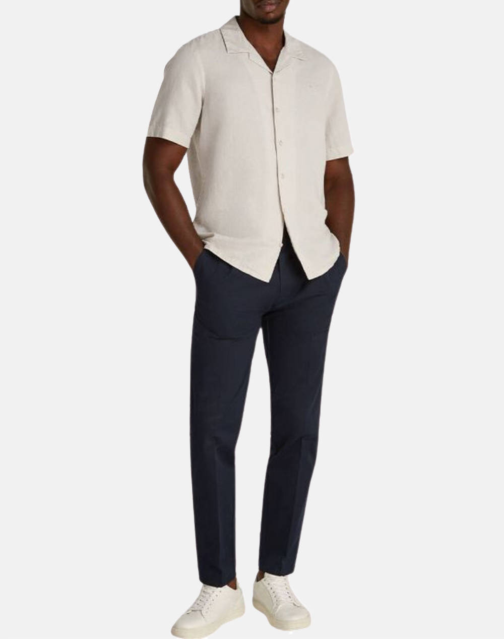 CALVIN KLEIN LINEN COTTON CUBAN S/S SHIRT