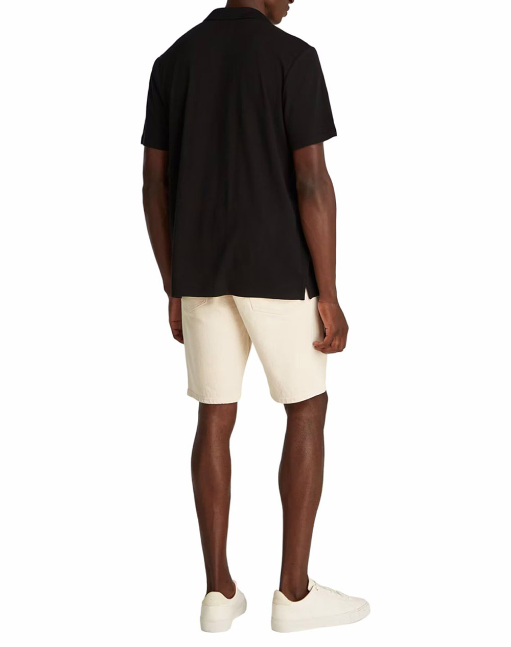 CALVIN KLEIN LINEN COTTON CUBAN COLLAR POLO