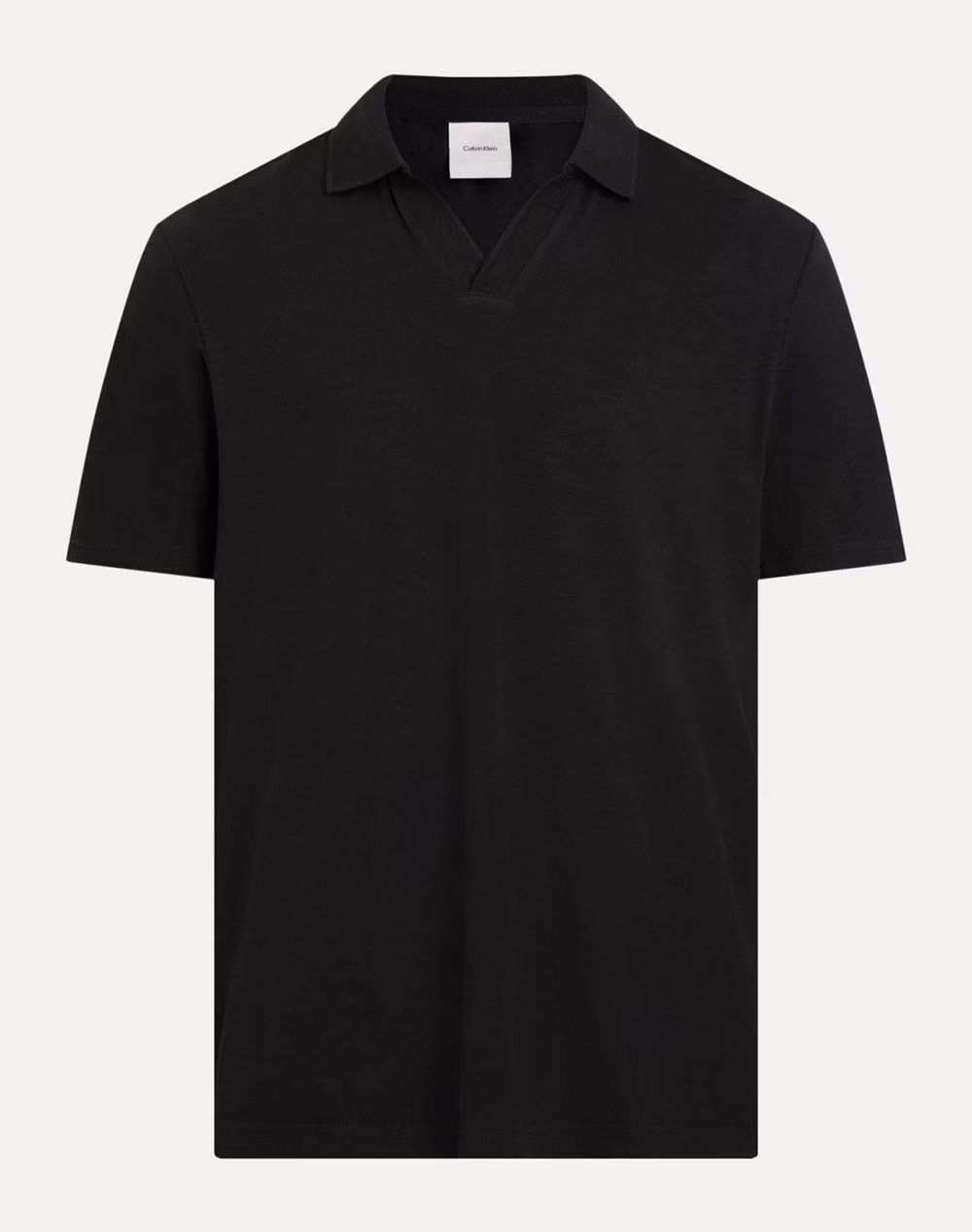 CALVIN KLEIN LINEN COTTON CUBAN COLLAR POLO