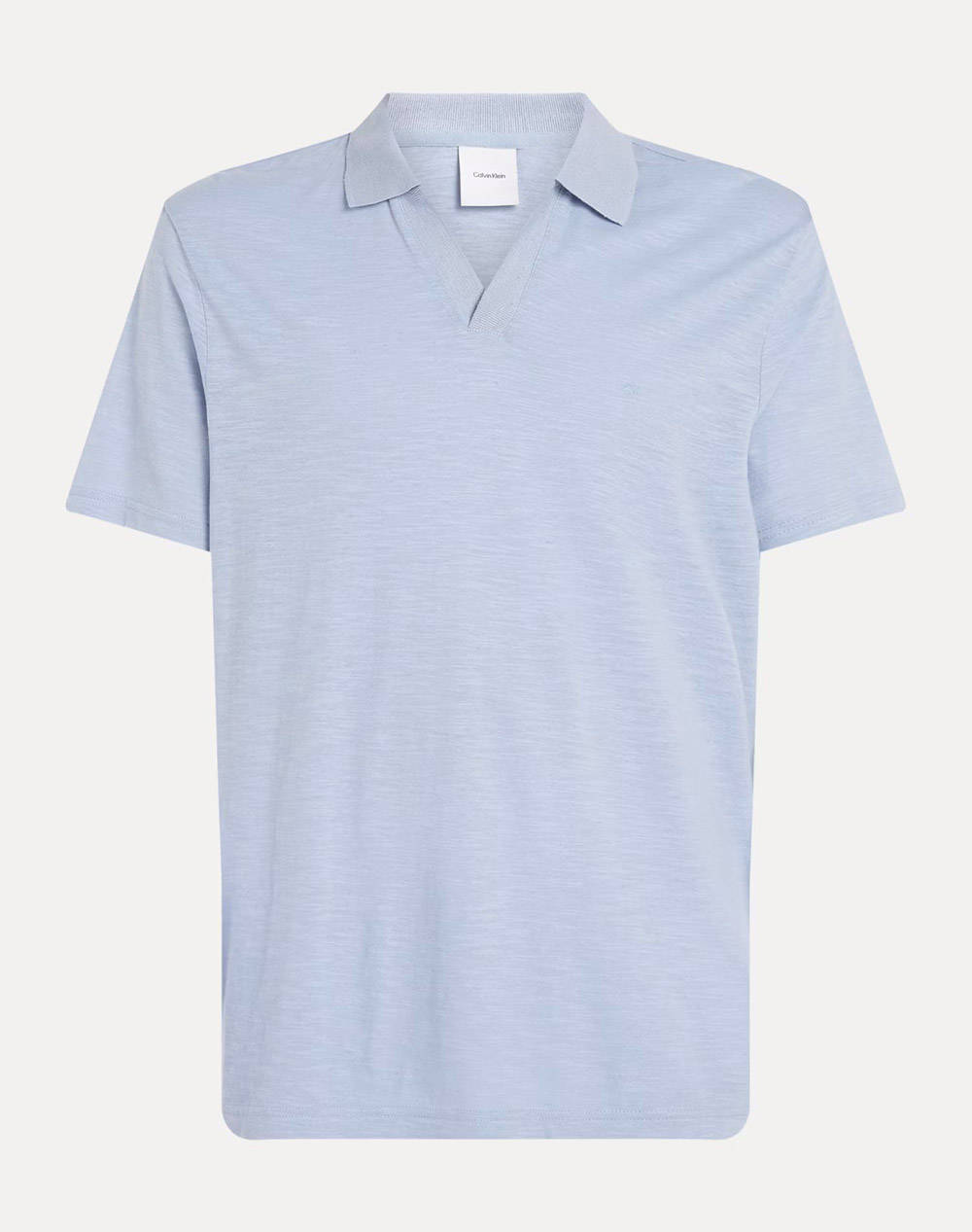 CALVIN KLEIN LINEN COTTON CUBAN COLLAR POLO