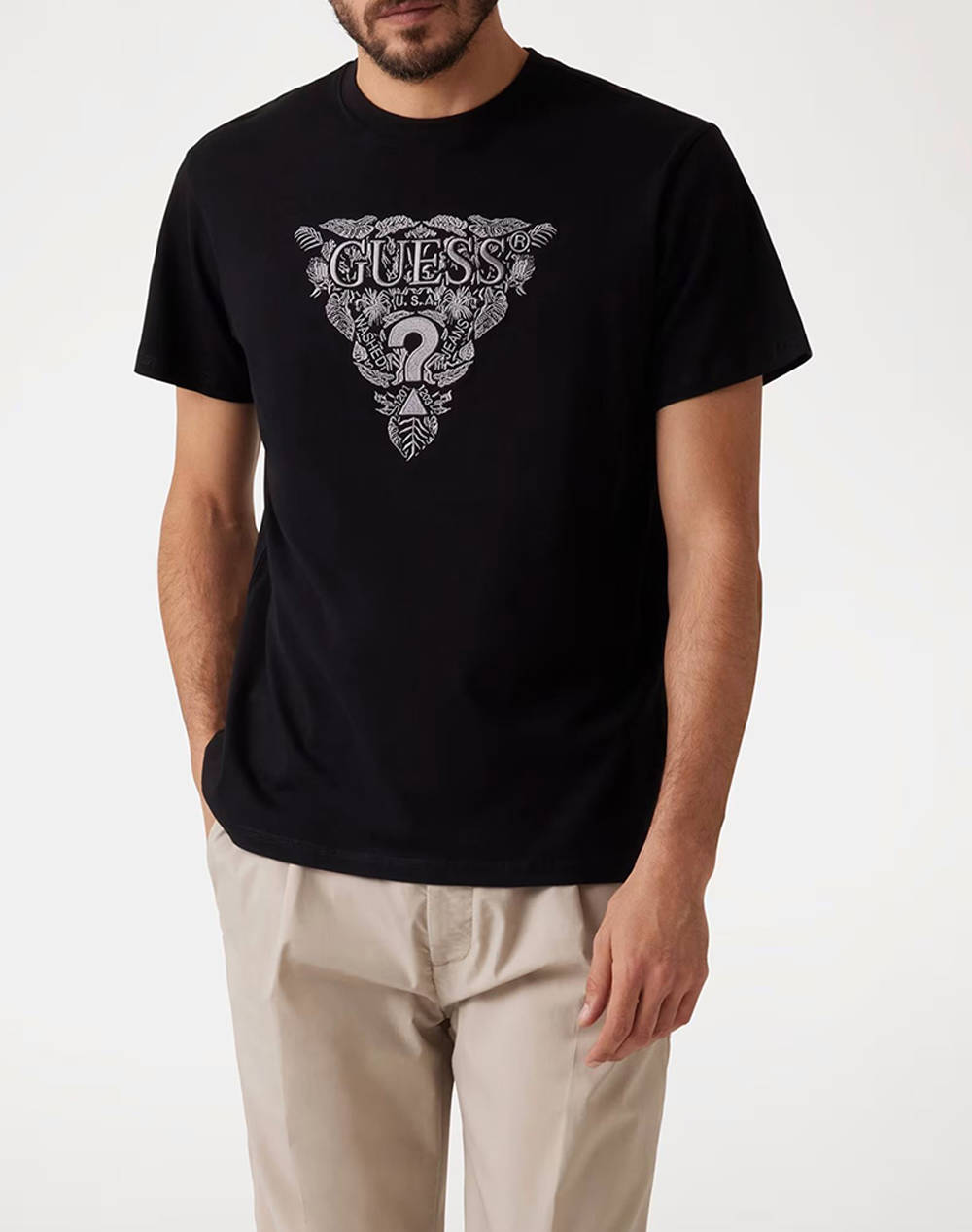 GUESS SS CN FLOWER EMBRO TEE BLUZA DE BARBATI