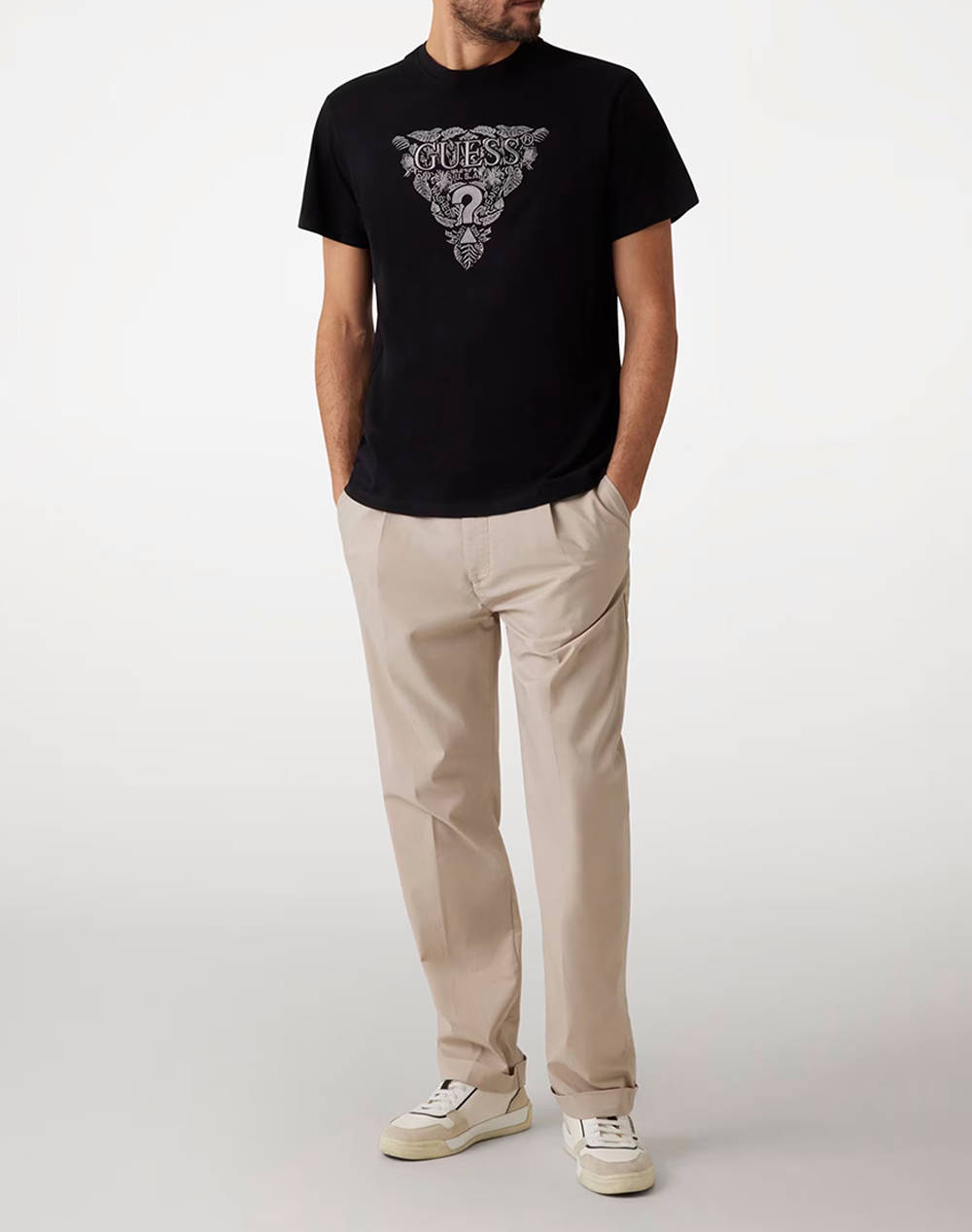 GUESS SS CN FLOWER EMBRO TEE BLUZA DE BARBATI