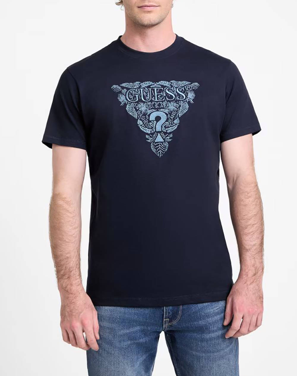 GUESS SS CN FLOWER EMBRO TEE BLUZA DE BARBATI