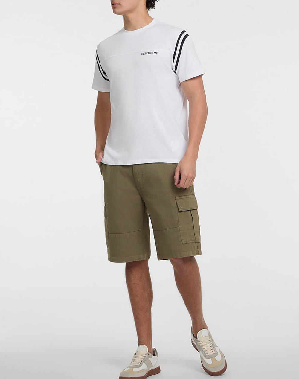 GUESS JEANS GJ CARGO CHINO SHORT - ECO ORG CO CLASSIC RG TWILL340 PANTALONI SCURTI DE BARBATI