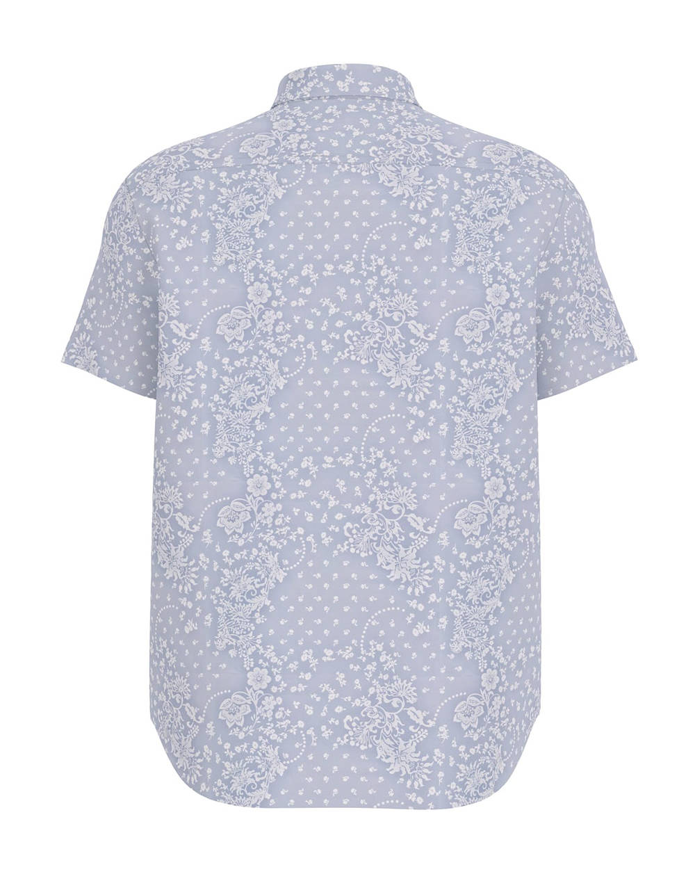 GUESS JEANS GJ SS REG PKT COLLAR - ORG CO LIGHT PRINTED POPELINE CAMASA DE BARBATI