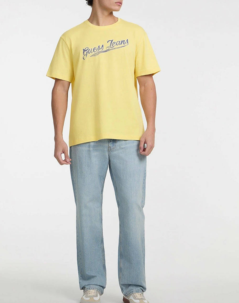 GUESS JEANS GJ SS CN REG 1981 TE - MID ORGANIC HEAVY JERSEY 205 BLUZA DE BARBATI