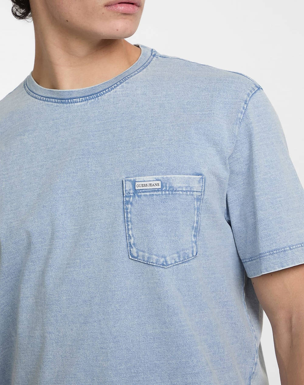 GUESS JEANS GJ SS CN REG PKT TEE - ORGANIC INDIGO COTTON 100 180 BLUZA DE BARBATI