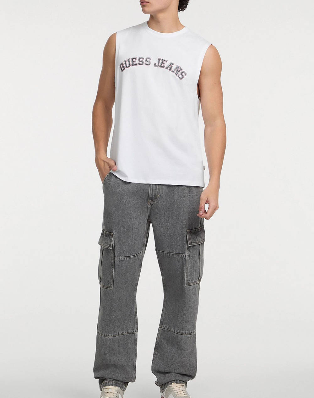 GUESS JEANS GJ MUSCLE COLLEGIATE - ORGANIC COTTON 160GSM BLUZA DE BARBATI