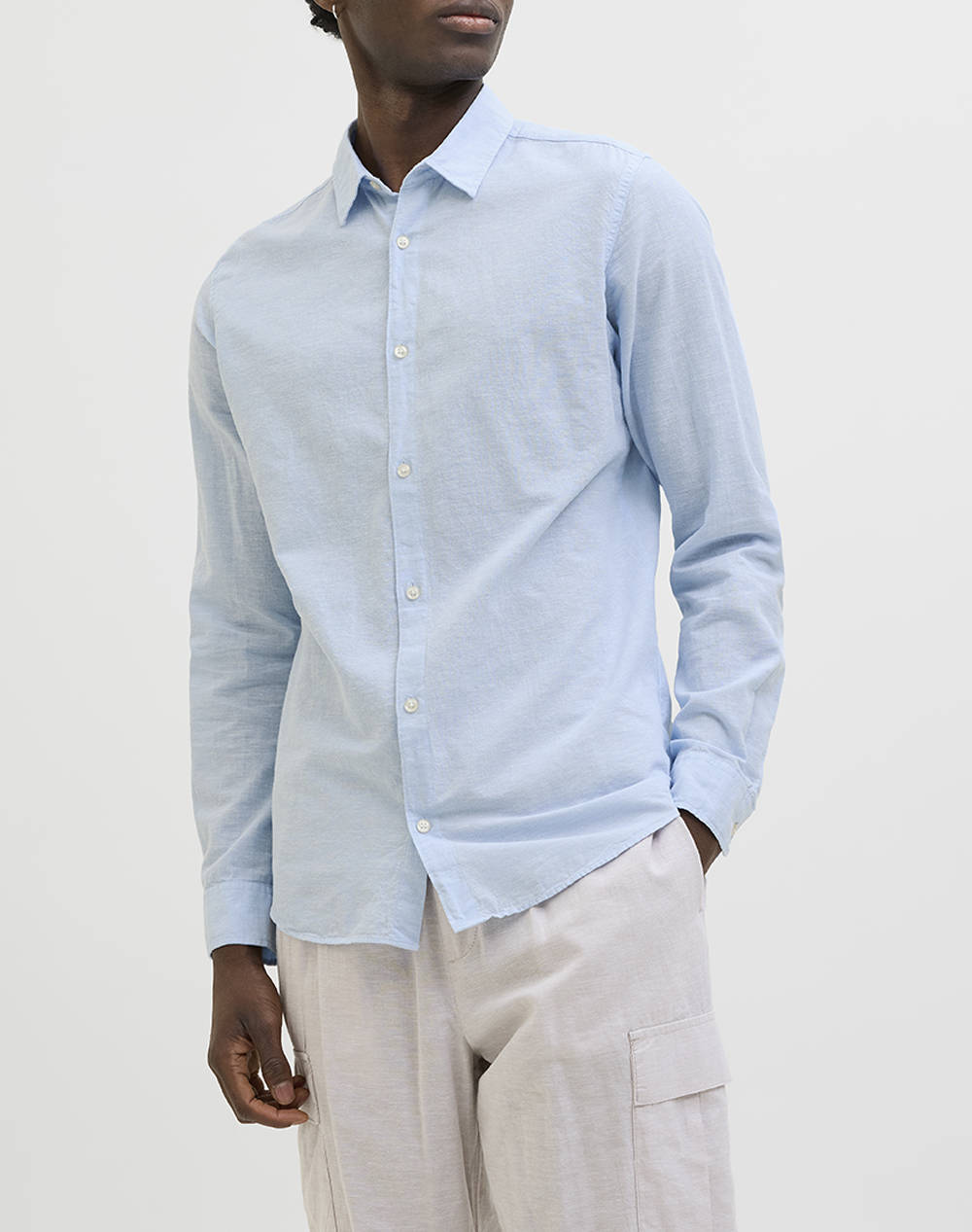 JACK&JONES JJEBREEZE LINEN BLEND SHIRT LS SN