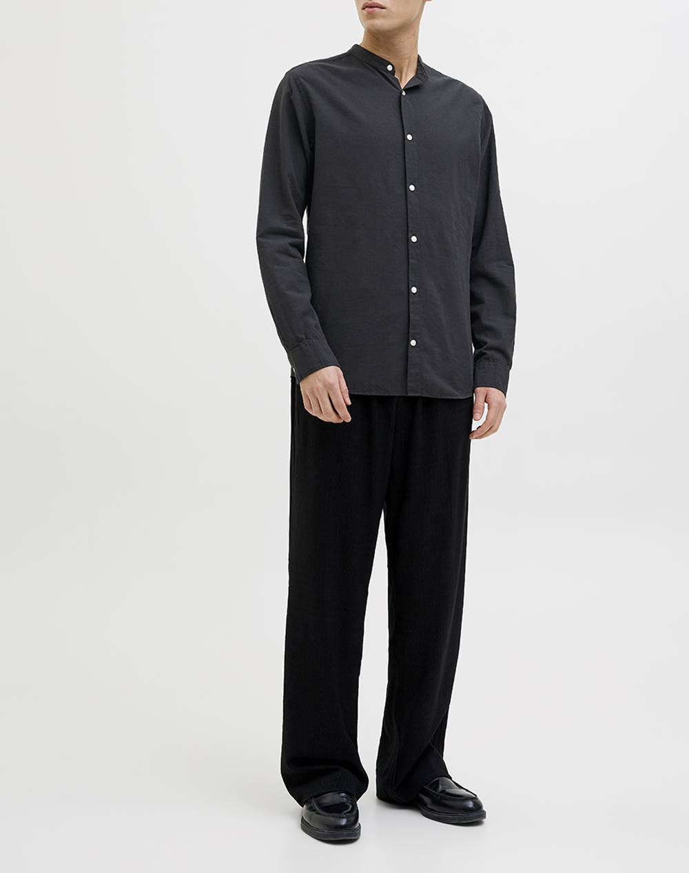 JACK&JONES JJEBREEZE LINEN BLEND BAND SHIRT LS SN