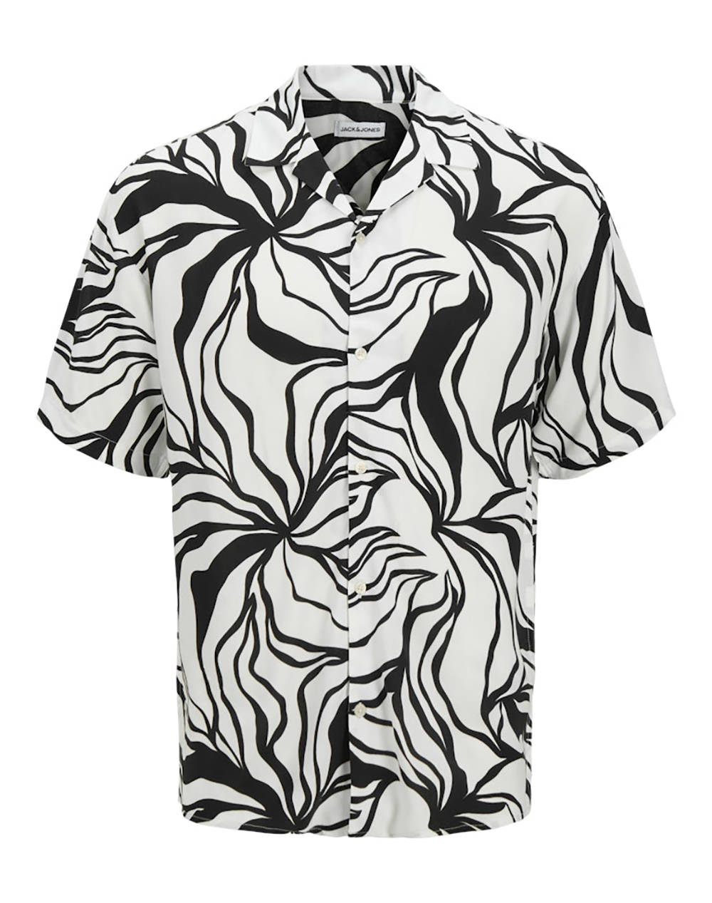 JACK&JONES JJJEFF MONOCHROME RESORT SHIRT SS