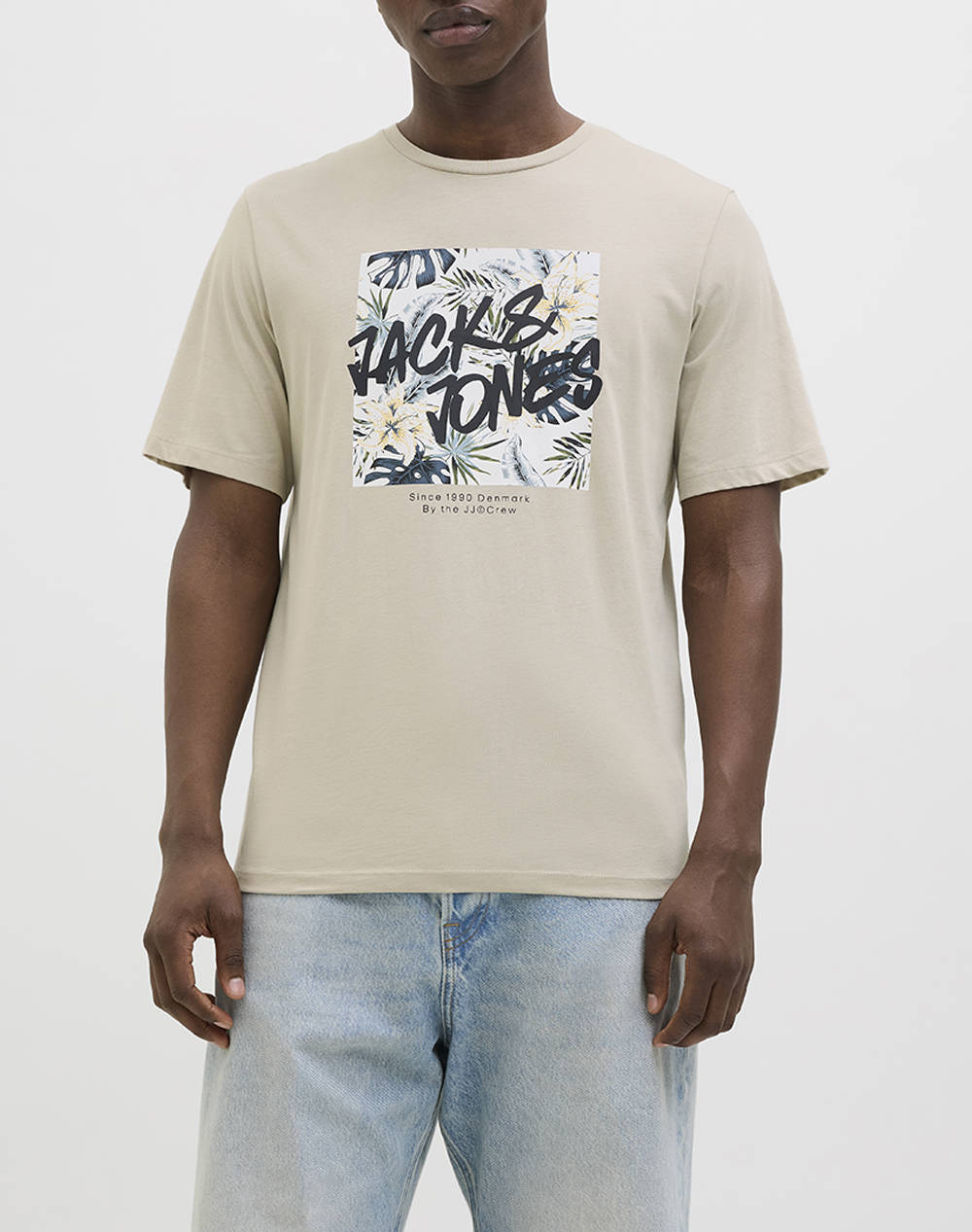 JACK&JONES JJHAWAII SHAPE TEE SS CREW NECK LN