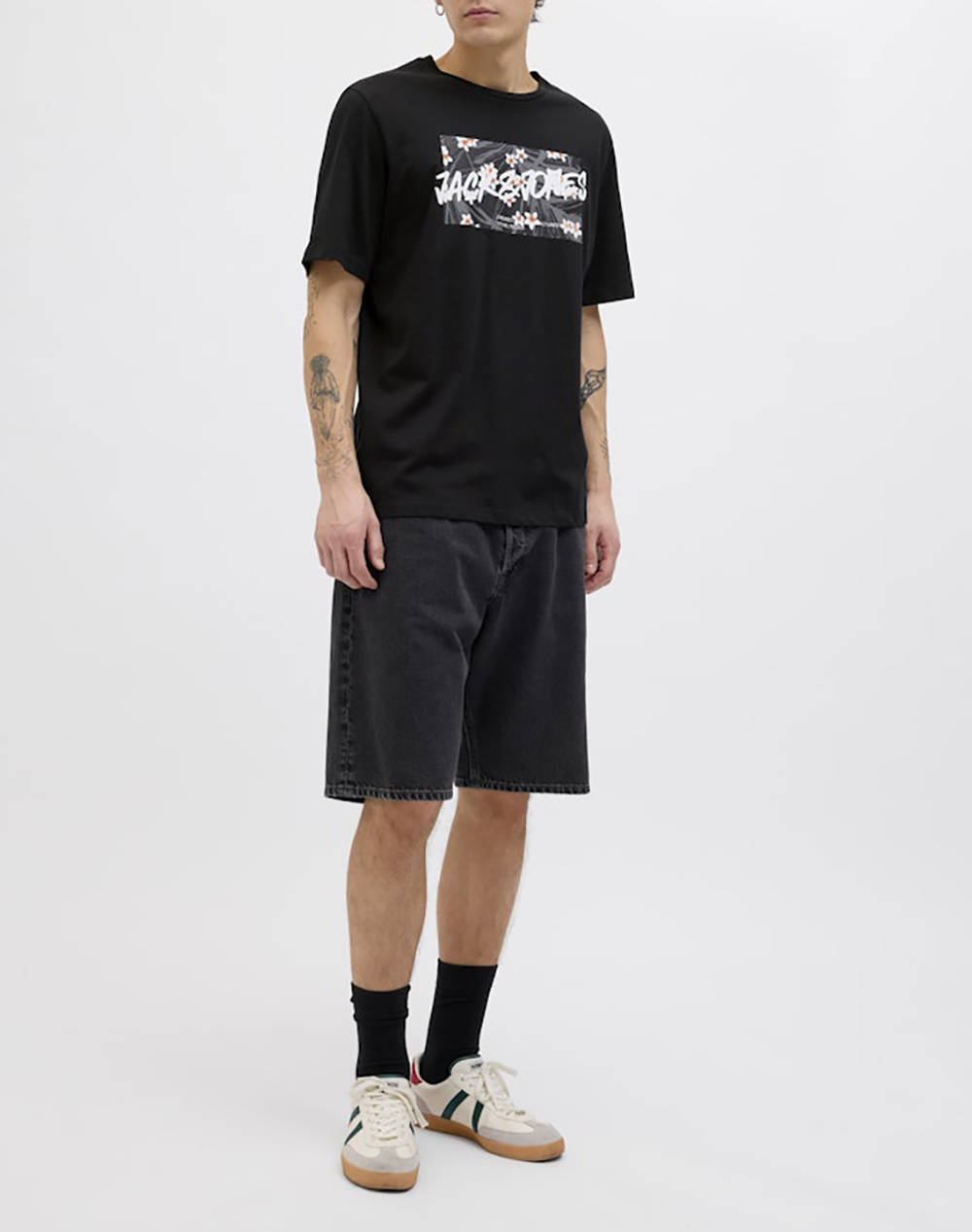 JACK&JONES JJHAWAII SHAPE TEE SS CREW NECK LN