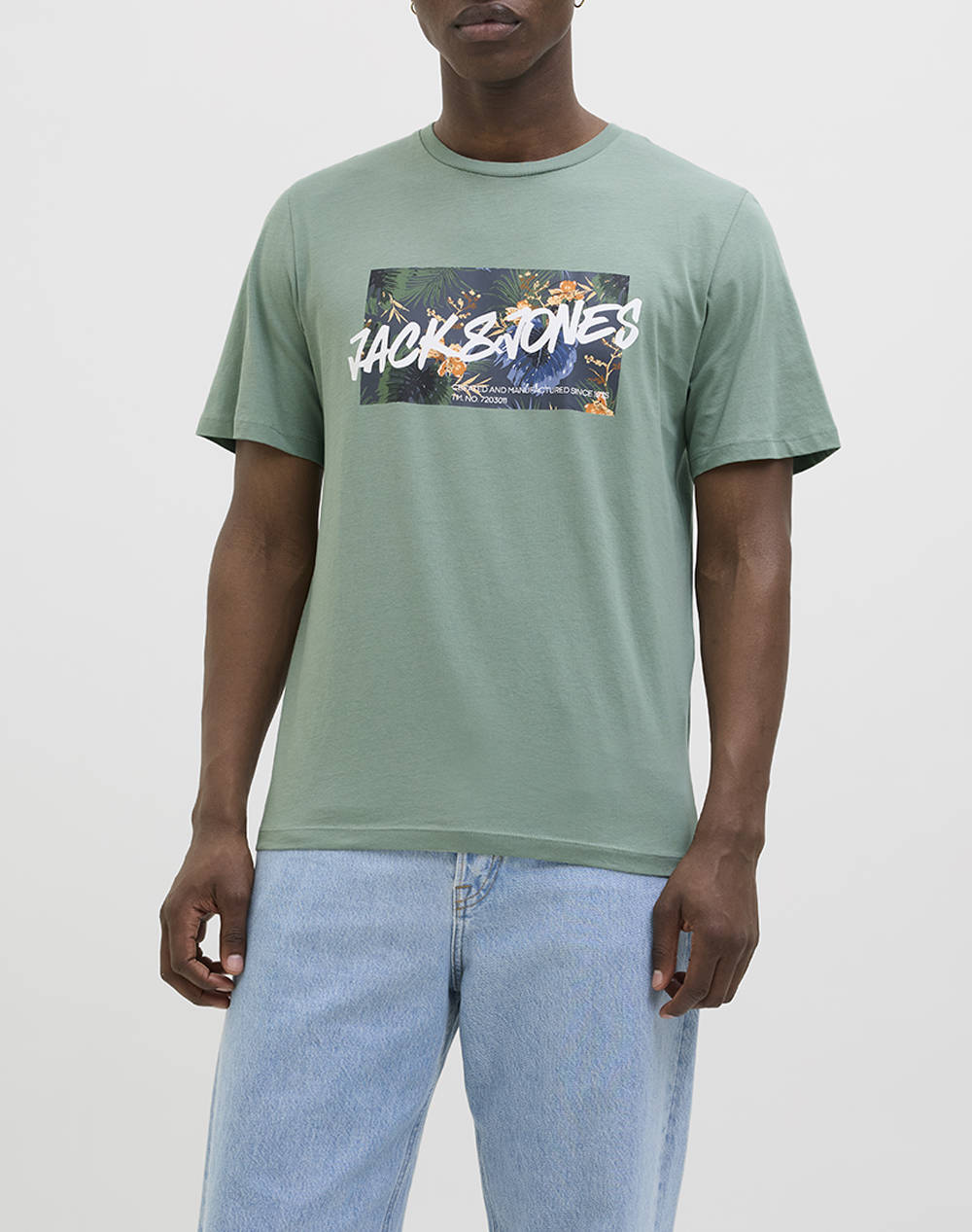 JACK&JONES JJHAWAII SHAPE TEE SS CREW NECK LN