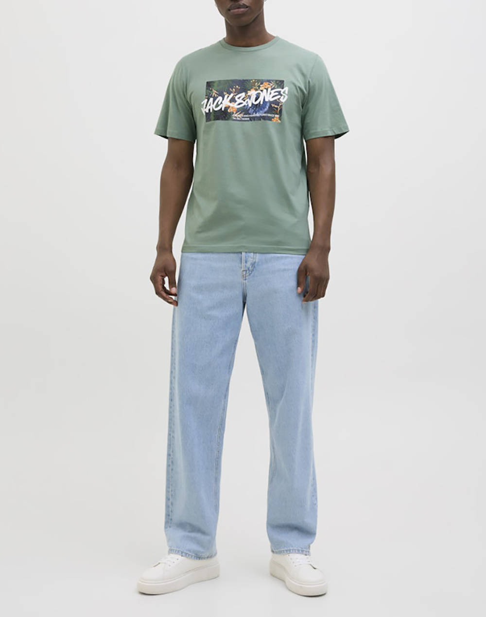 JACK&JONES JJHAWAII SHAPE TEE SS CREW NECK LN