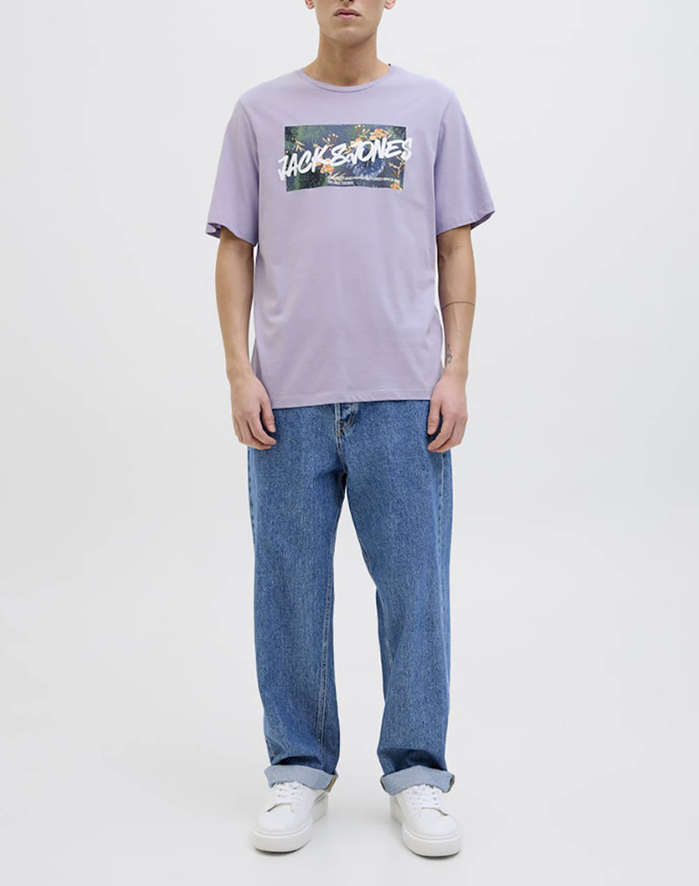 JACK&JONES JJHAWAII SHAPE TEE SS CREW NECK LN