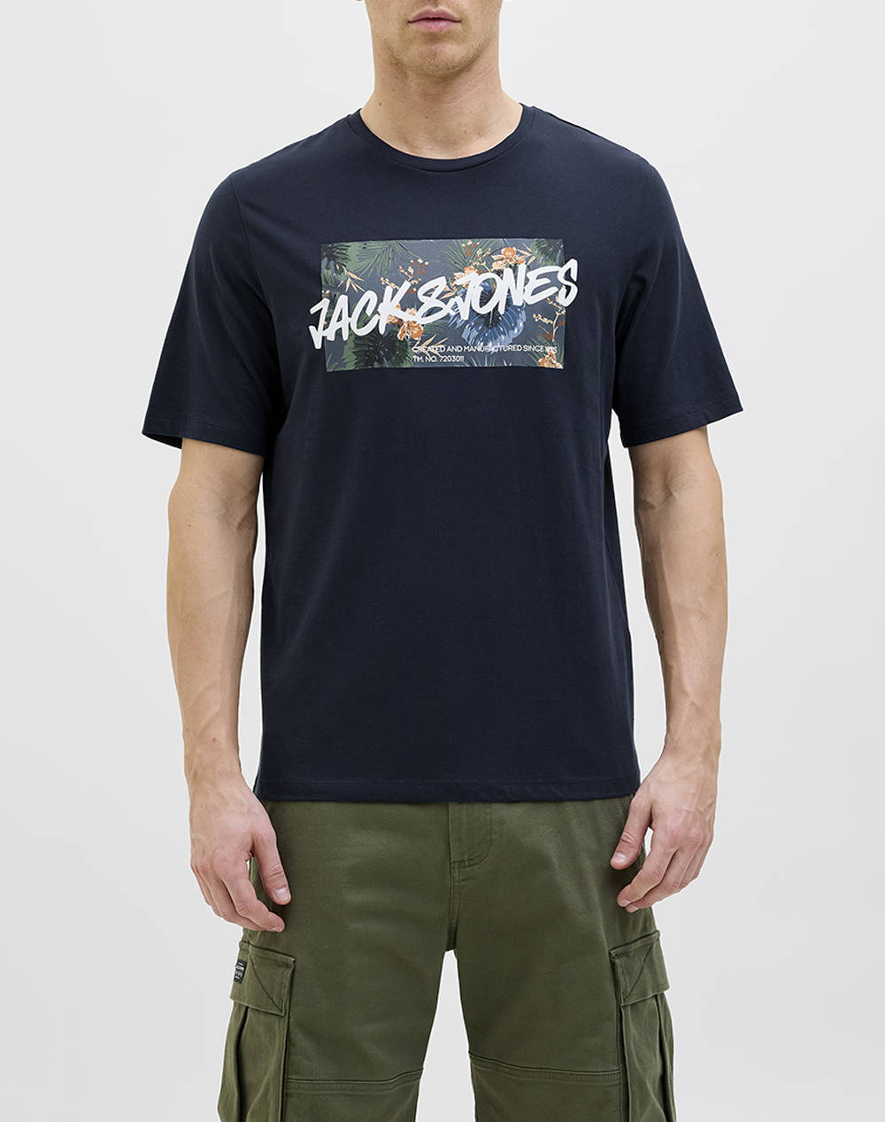 JACK&JONES JJHAWAII SHAPE TEE SS CREW NECK LN