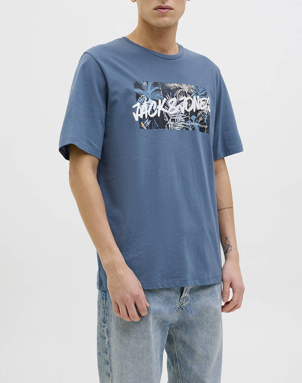 JACK&JONES JJHAWAII SHAPE TEE SS CREW NECK LN