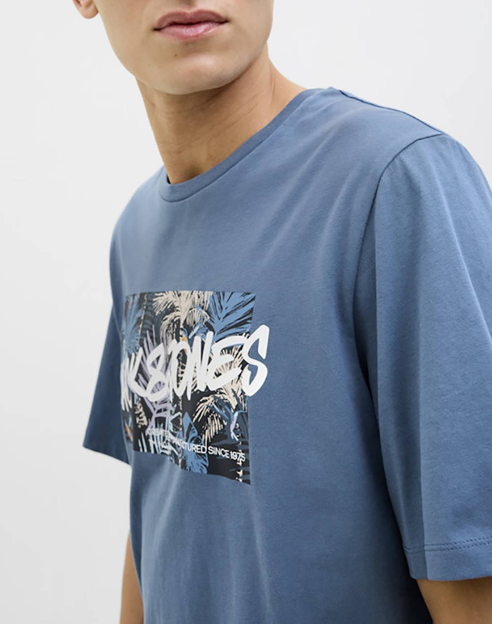 JACK&JONES JJHAWAII SHAPE TEE SS CREW NECK LN