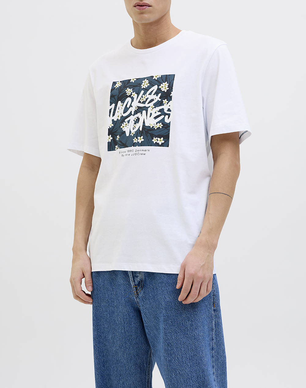 JACK&JONES JJHAWAII SHAPE TEE SS CREW NECK LN