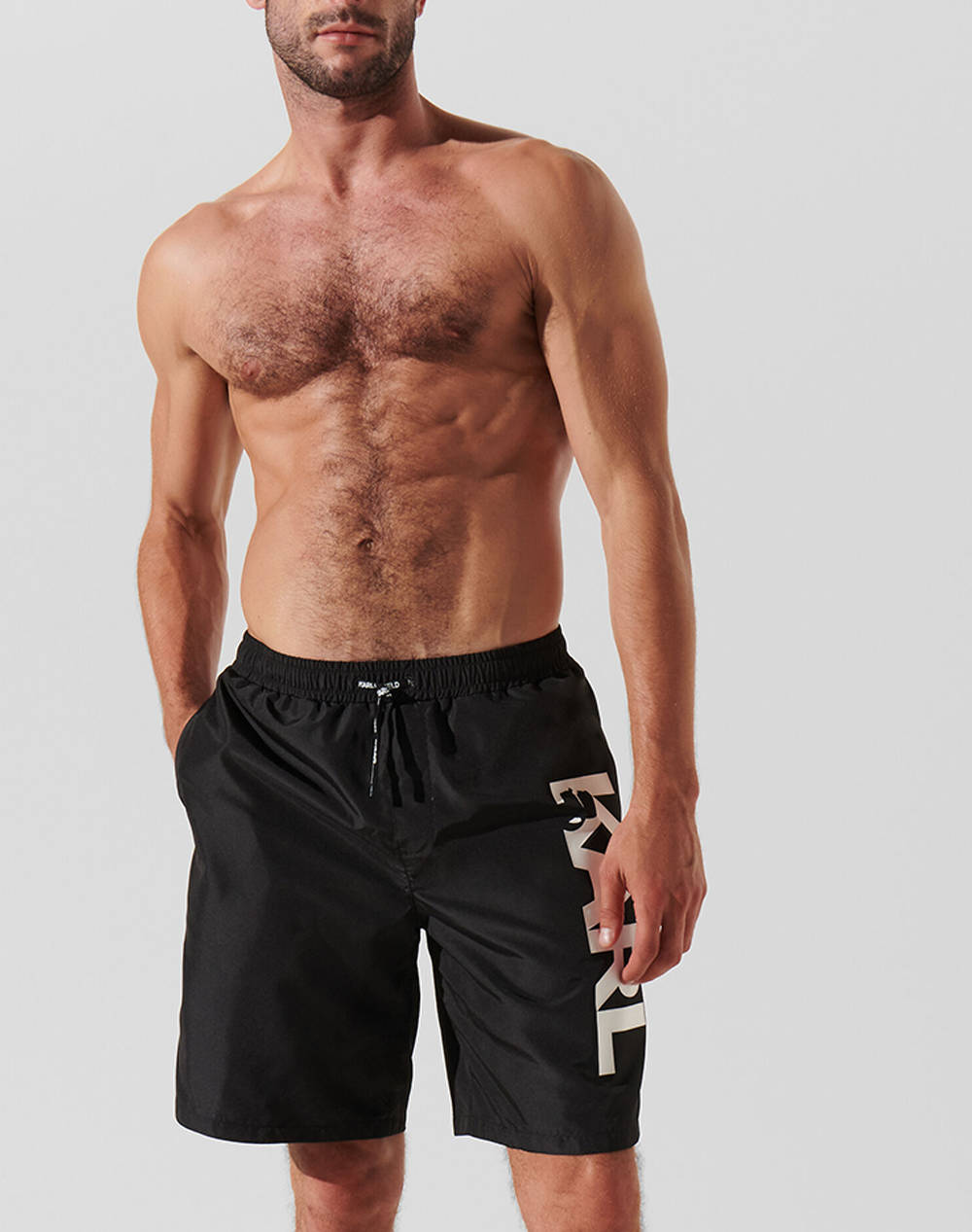 KARL LAGERFELD LOGO LONG BOARDSHORTS