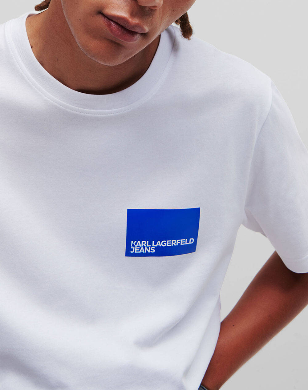 KARL LAGERFELD KLJ REG SS BOX LOGO TEE