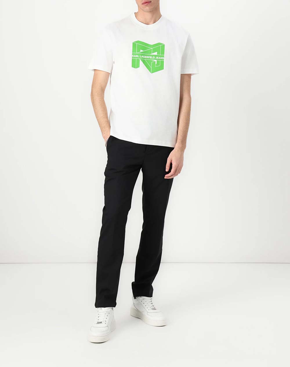 KARL JEANS KLJ REG SS CUBE LOGO TEE