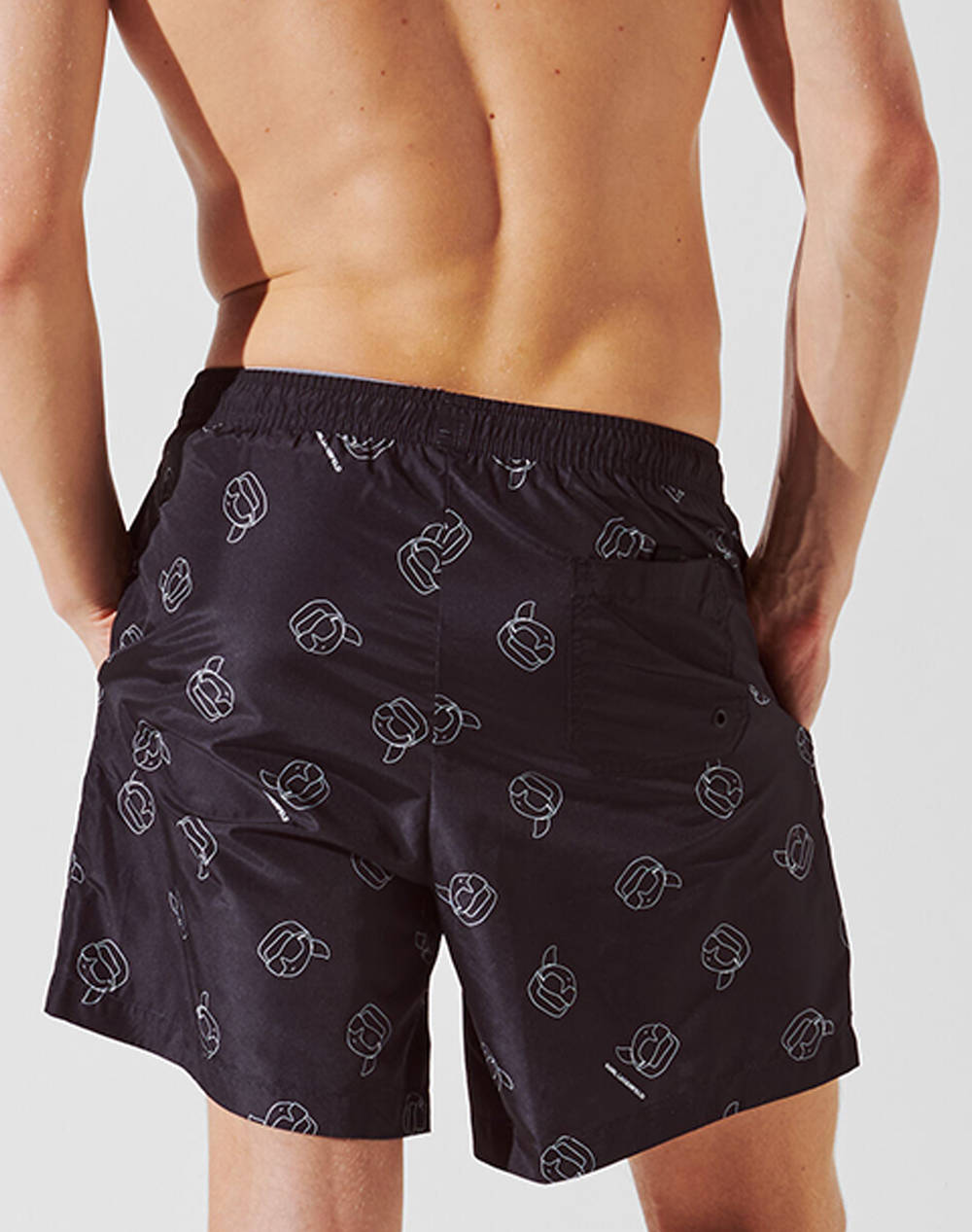 KARL LAGERFELD IKON AOP MED BOARDSHORTS