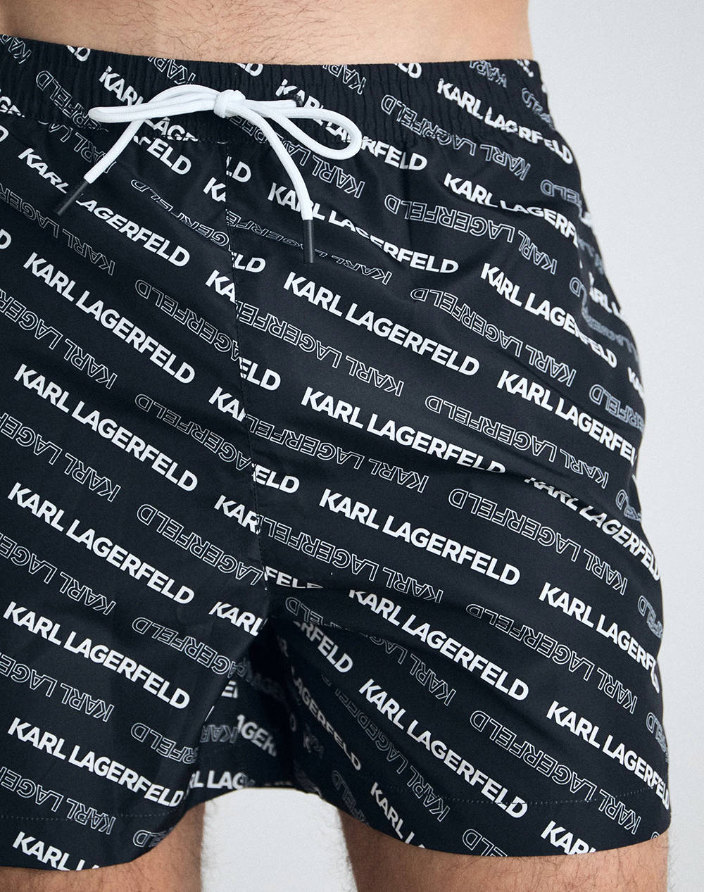 KARL LAGERFELD DIAGONAL AOP SHORT BOARDSHORTS
