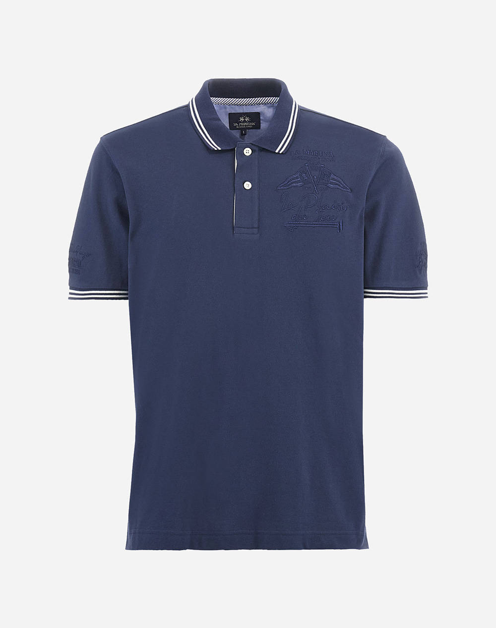 LA MARTINA BLUZA POLO KM MAN POLO SEMI PIQUET STRETCH