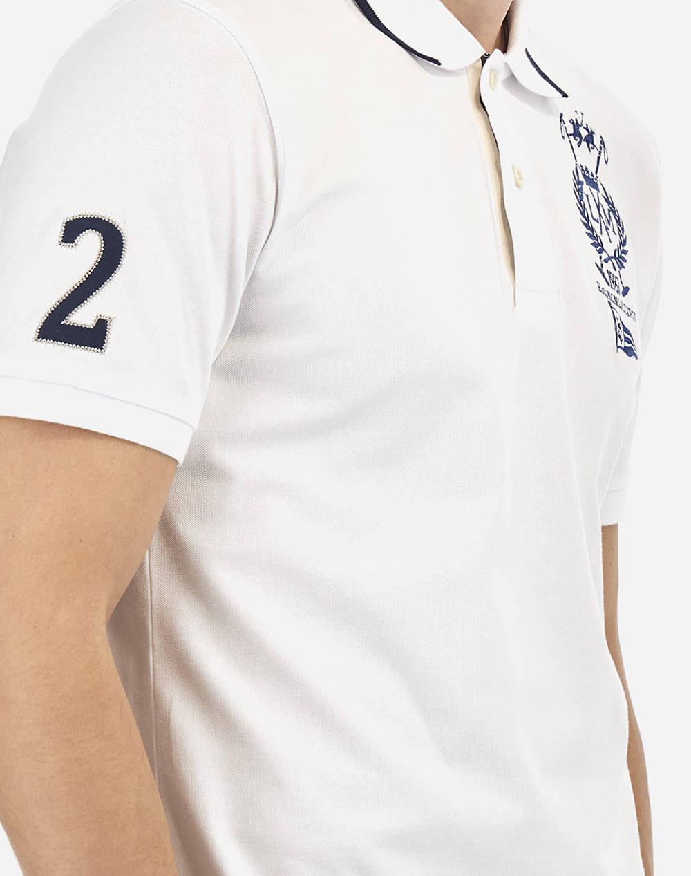 LA MARTINA BLUZA POLO KM MAN POLO SEMI PIQUET STRETCH