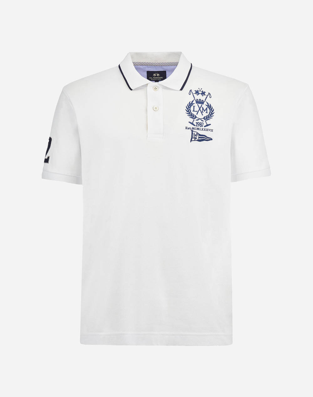 LA MARTINA BLUZA POLO KM MAN POLO SEMI PIQUET STRETCH