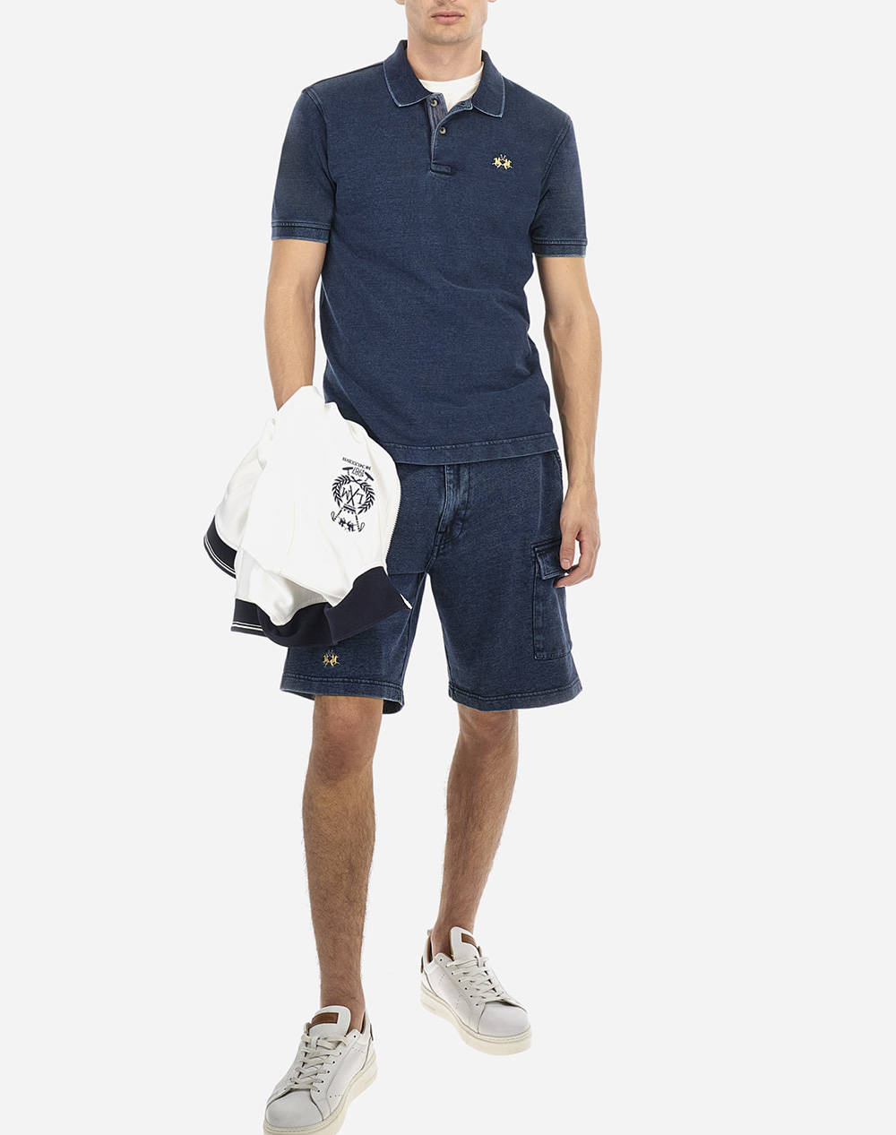 LA MARTINA BLUZA POLO KM MAN S/S POLO INDIGO PIQUET