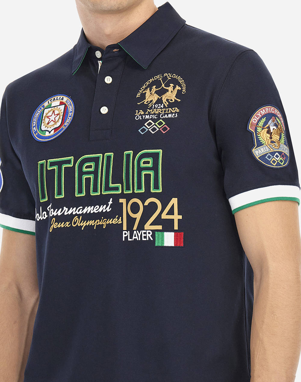 LA MARTINA BLUZA POLO KM MAN S/S POLO PIQUET STRETCH