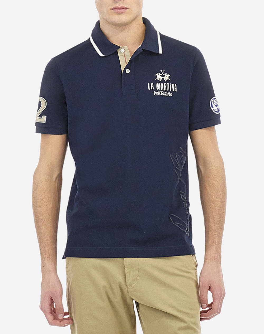 LA MARTINA BLUZA POLO KM MAN POLO SEMI 30/1 COTTON PIQU
