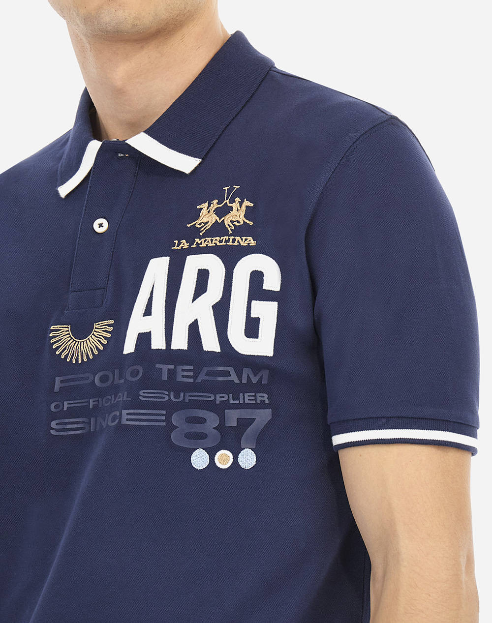 LA MARTINA BLUZA POLO KM MAN S/S POLO PIQUET STRETCH