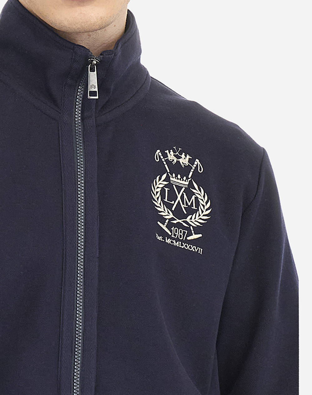 LA MARTINA JACHETA DE TRENING ΜΜ MAN FULL ZIP SWEATSHIRT PIQUET