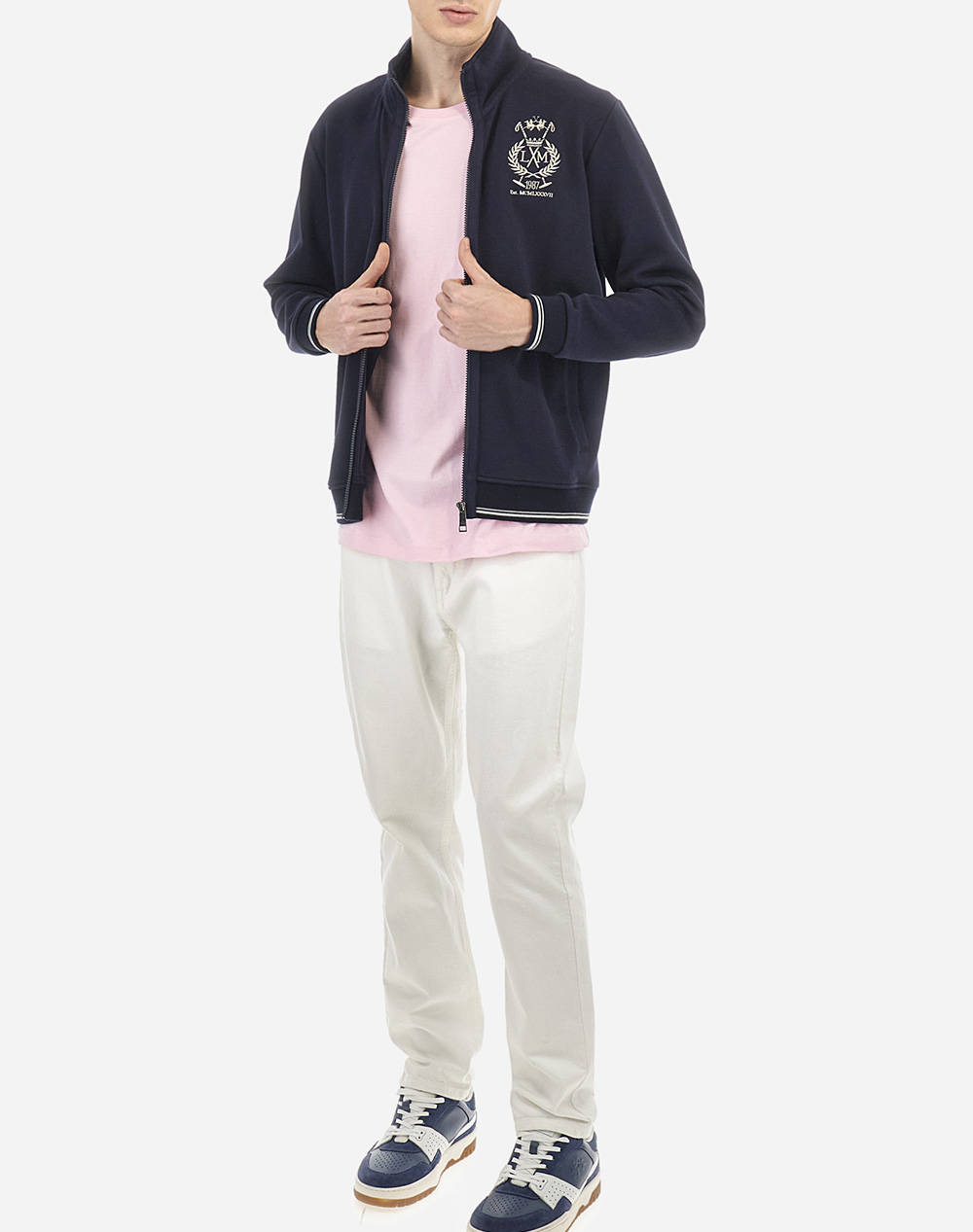 LA MARTINA JACHETA DE TRENING ΜΜ MAN FULL ZIP SWEATSHIRT PIQUET