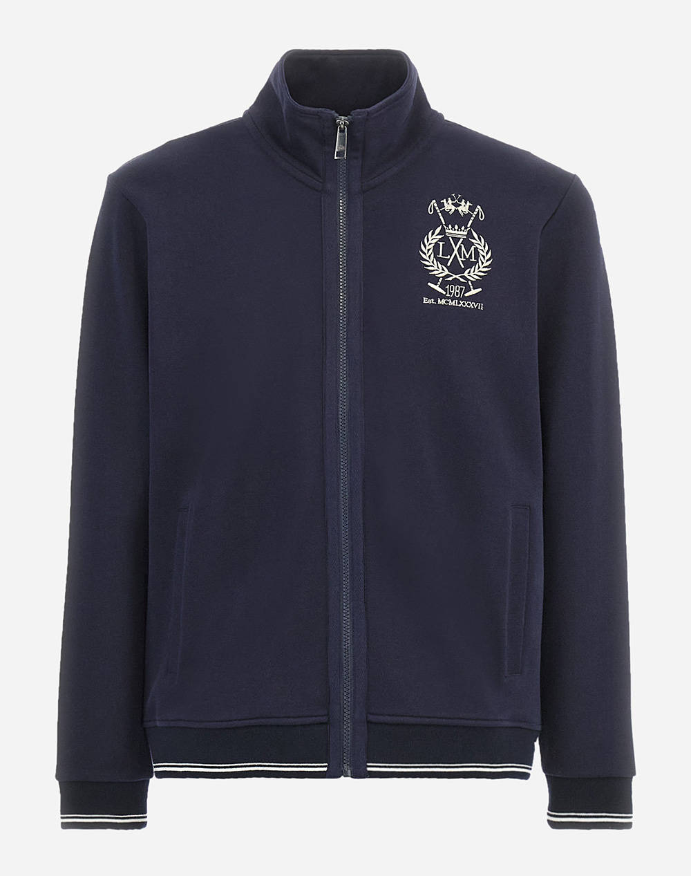 LA MARTINA JACHETA DE TRENING ΜΜ MAN FULL ZIP SWEATSHIRT PIQUET