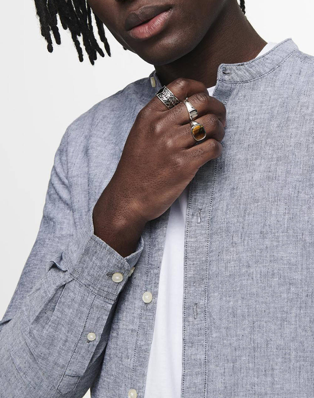 ONLY&SONS ONSCAIDEN LIFE LS SOLID LINEN MAO NOOS