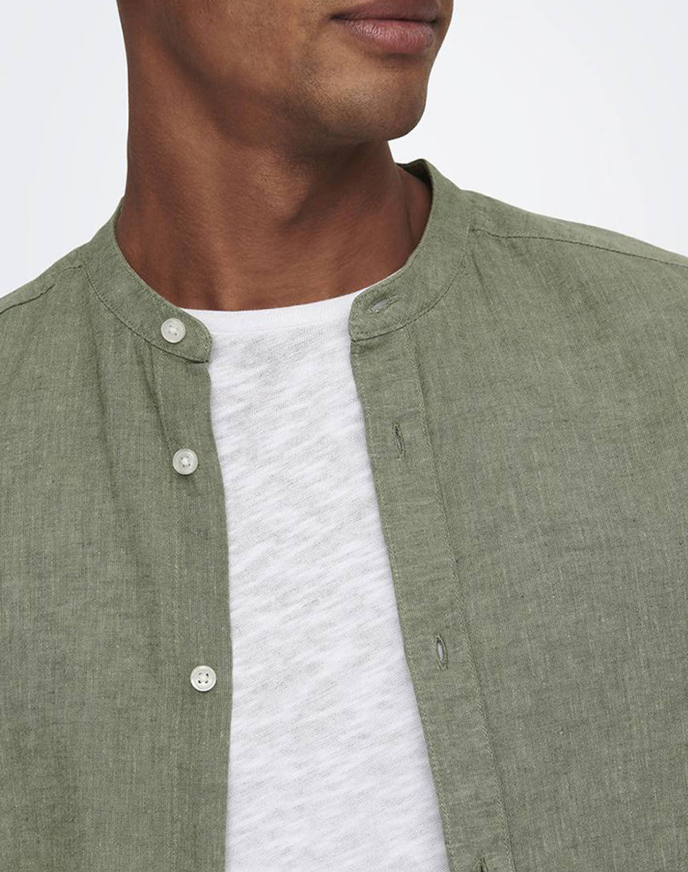 ONLY&SONS ONSCAIDEN LIFE LS SOLID LINEN MAO NOOS
