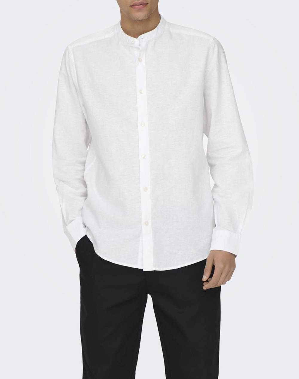 ONLY&SONS ONSCAIDEN LIFE LS SOLID LINEN MAO NOOS