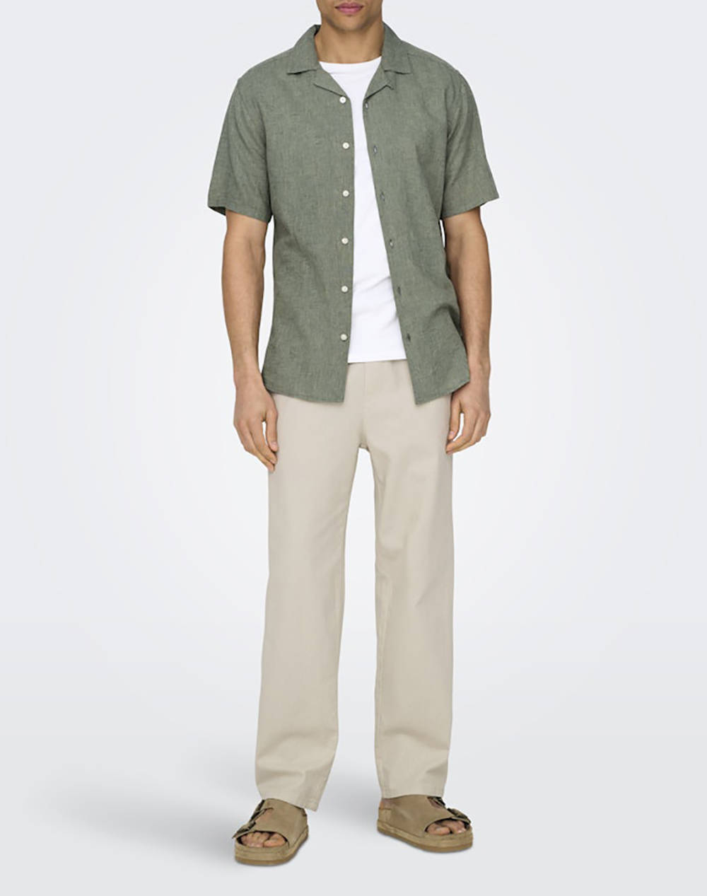 ONLY&SONS ONSCAIDEN LIFE SS SOLID RESORT LINENNOOS
