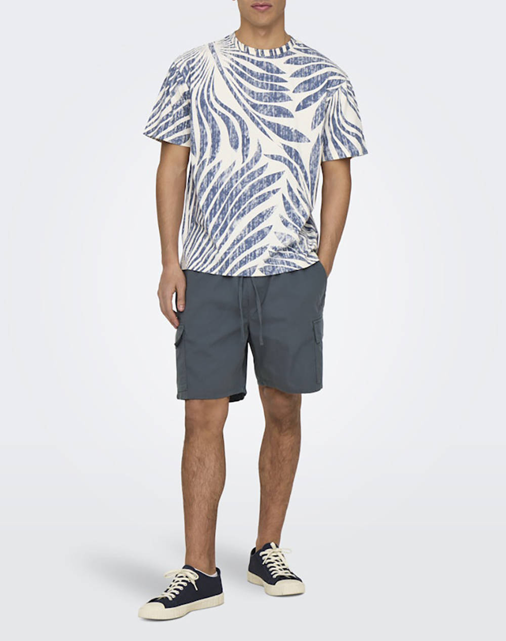 ONLY&SONS ONSZEKE LIFE REG WASHED SS AOP TEE