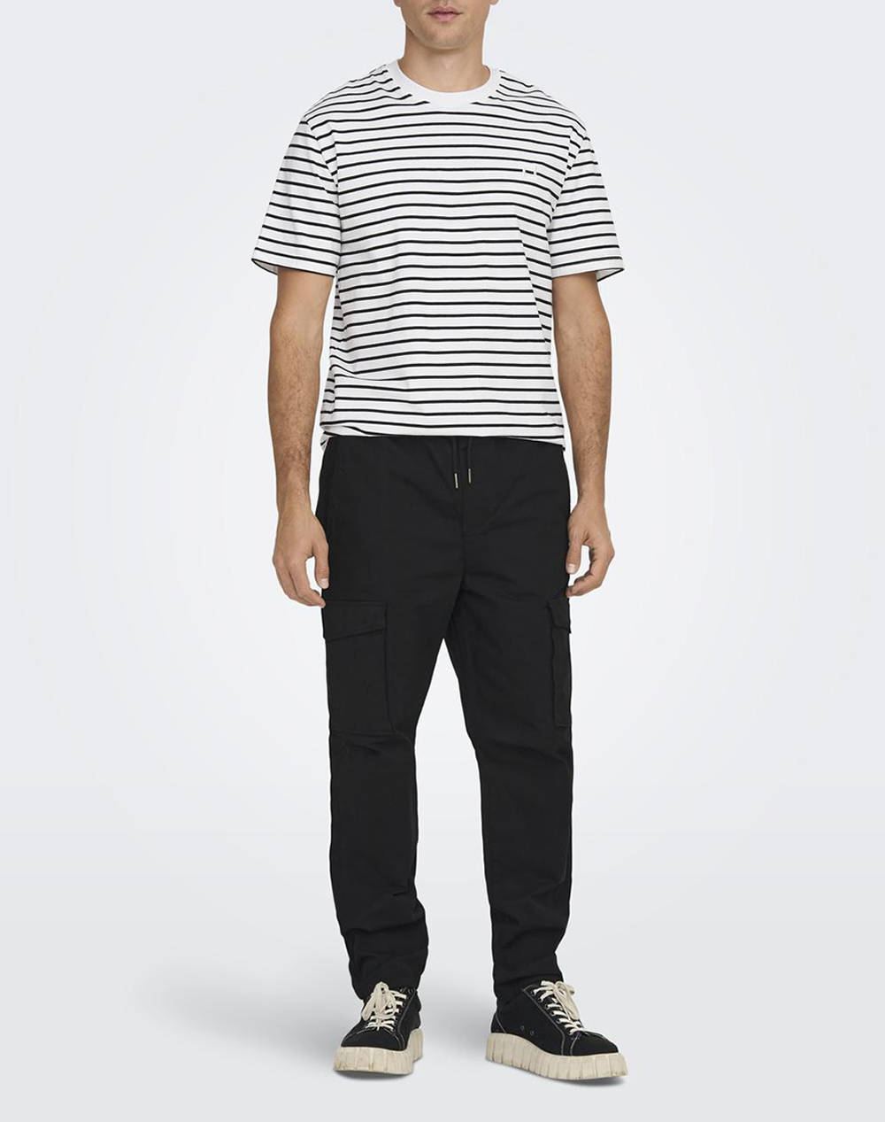 ONLY&SONS ONSHENRY REG STRIPE SS TEE NOOS