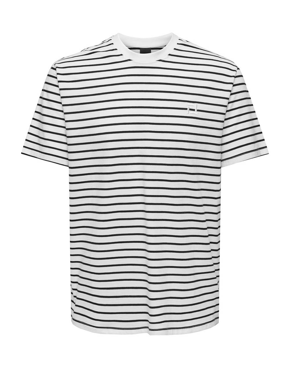 ONLY&SONS ONSHENRY REG STRIPE SS TEE NOOS