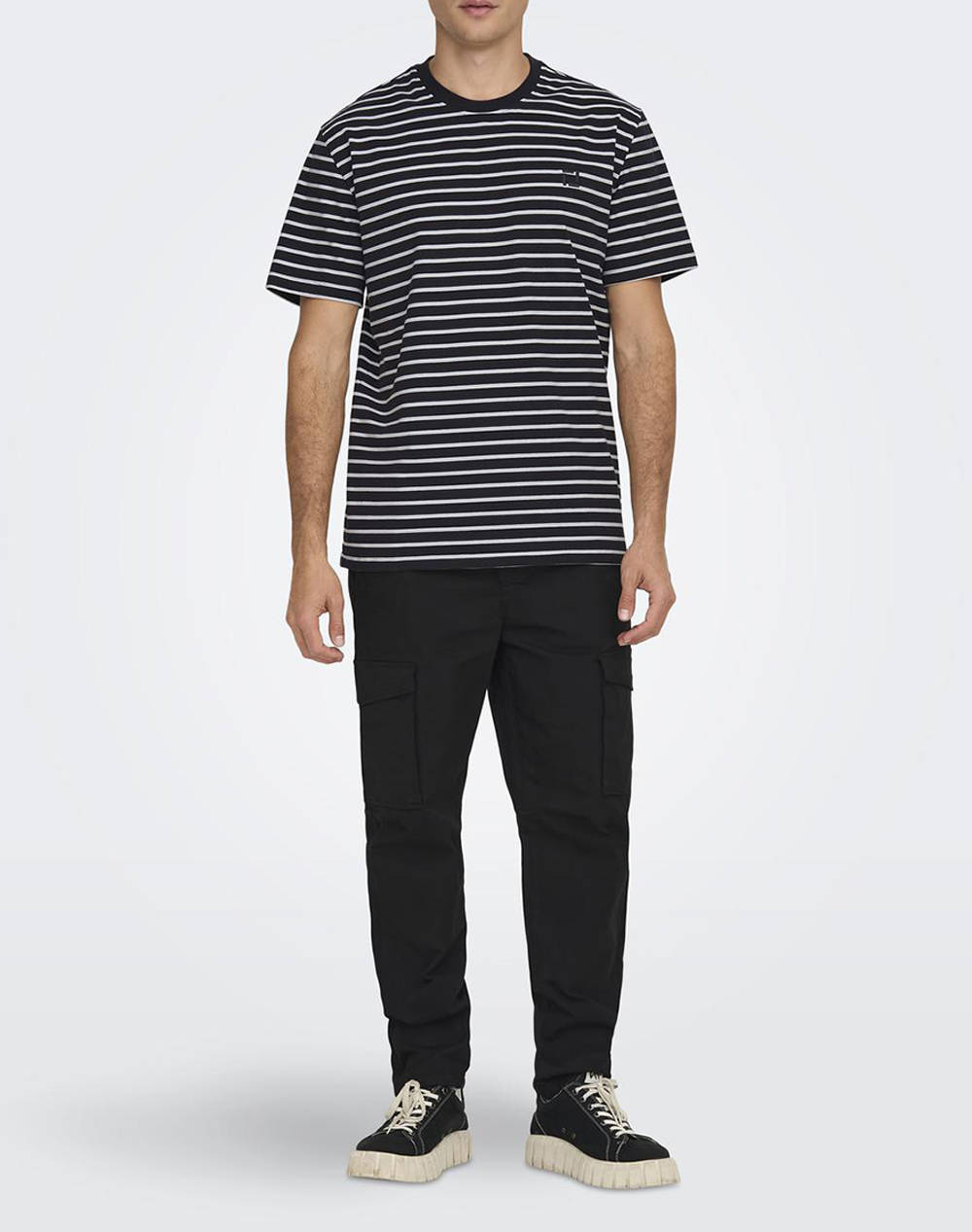 ONLY&SONS ONSHENRY REG STRIPE SS TEE NOOS