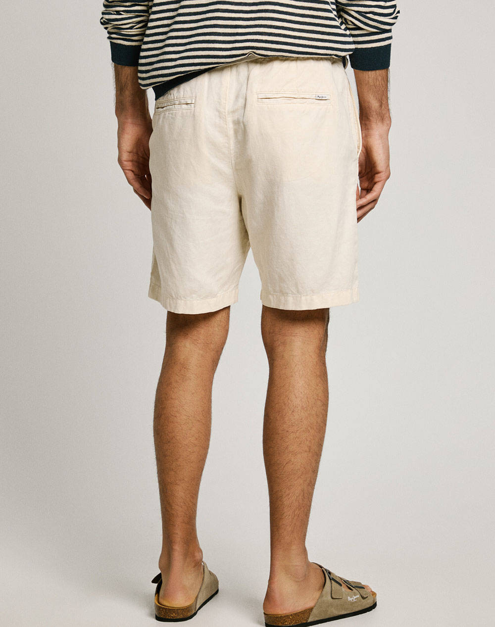 PEPE JEANS DROP 3A RELAXED LINEN SMART SHORTS BERMUDE DE BARBATI